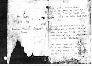 The Battered Visitors Book on the Old Man Of Hoy